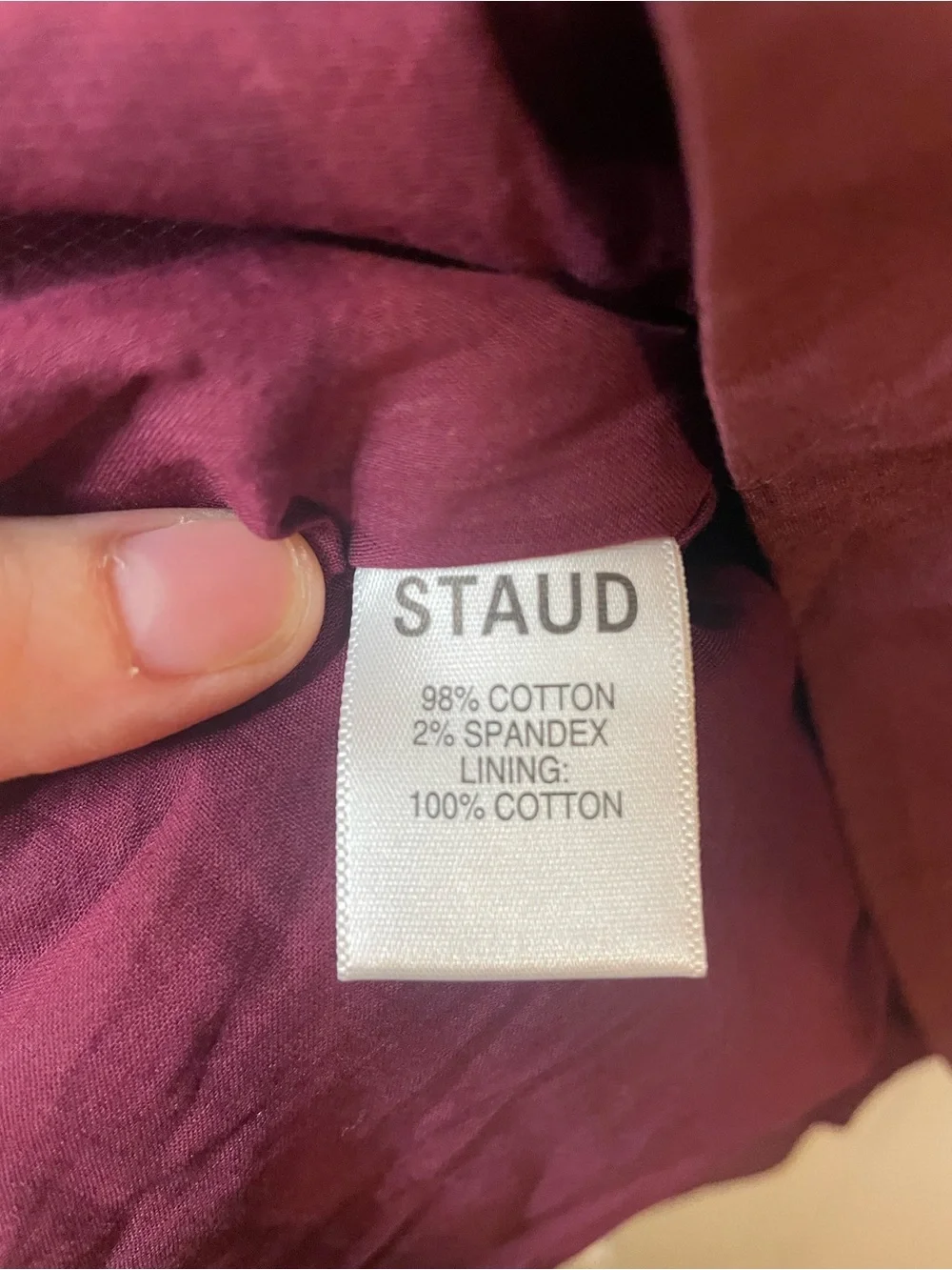 STAUD Peggy Top in Plum Size Small
